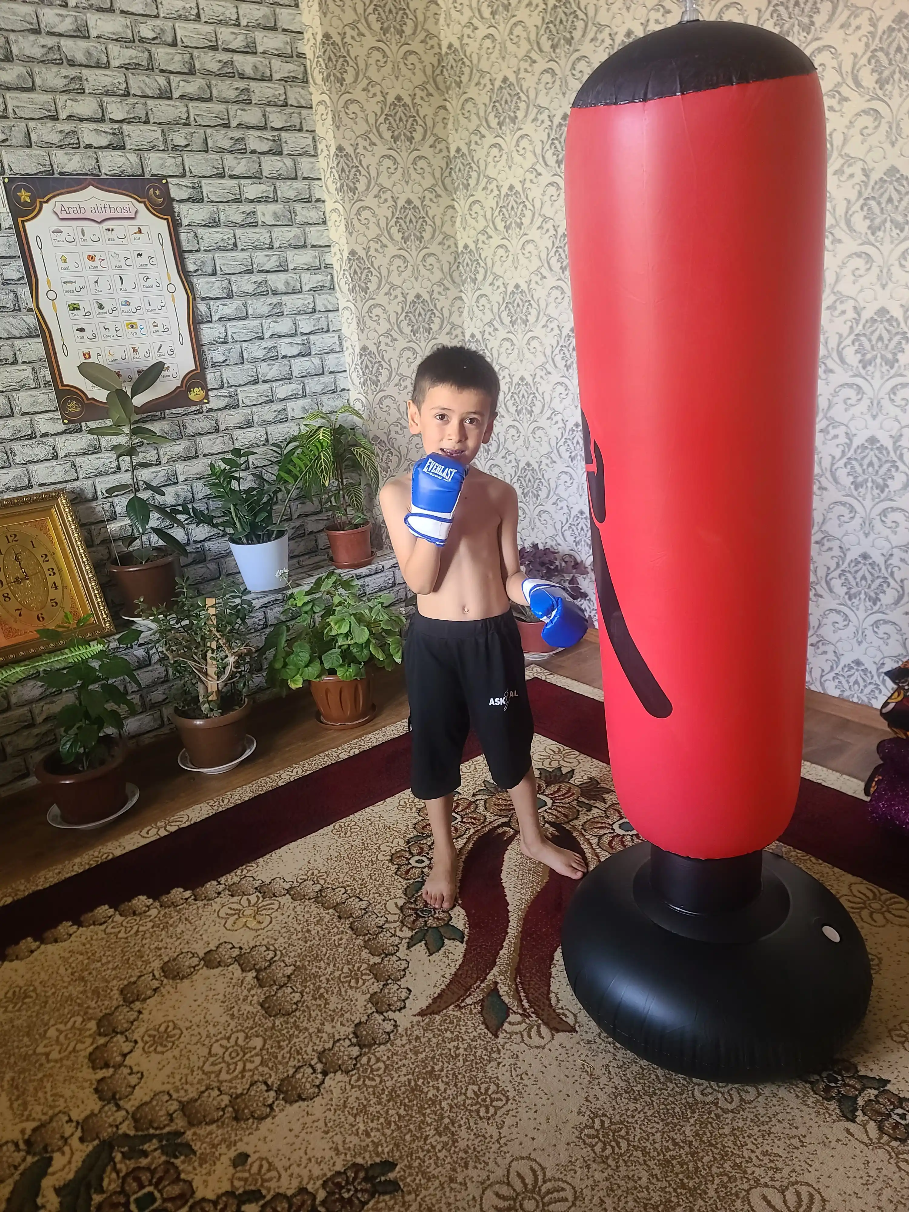 Boks uchun grusha, puflanadigan, bolalar uchun, 1.6 m