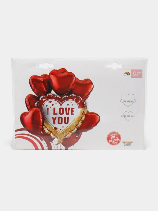 Набор воздушных шаров с надписью ''i love you''
