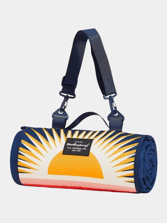 Weatherproof винтажное кемпинговое, походное, пляжное покрывало, расцветка солнце, 152×182 см - 