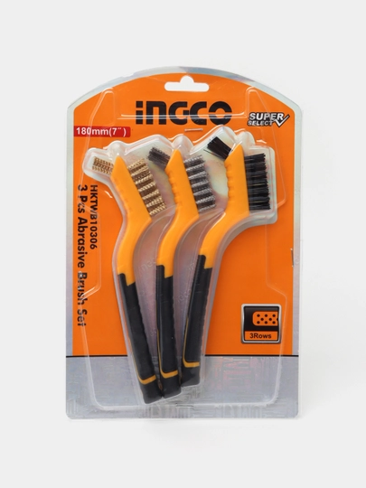 Набор мини щеток INGCO 3-х рядные, 3 шт, HKTWB10306