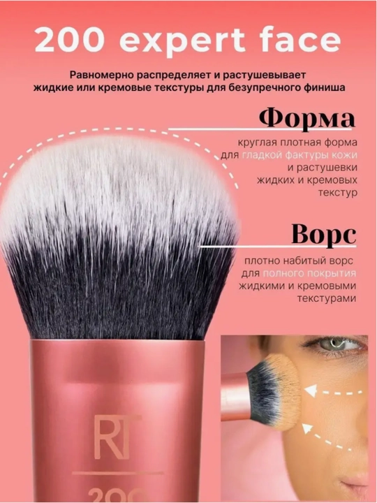 Набор косметических кистей Real Techniques, два спонжа