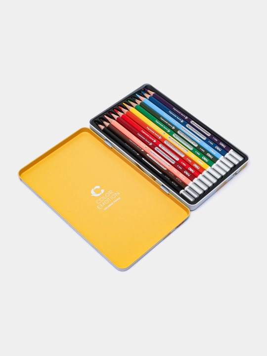 Qalamlar "Color Emotion", metall qutida, 12 ta rang