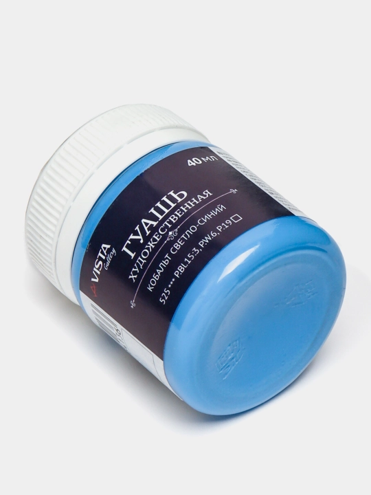 Guash bo‘yog‘i "VISTA-ARTISTA" guruhi 3 VAG-40 40 ml 6 dona. 525_Ko‘k och kobalt - 
