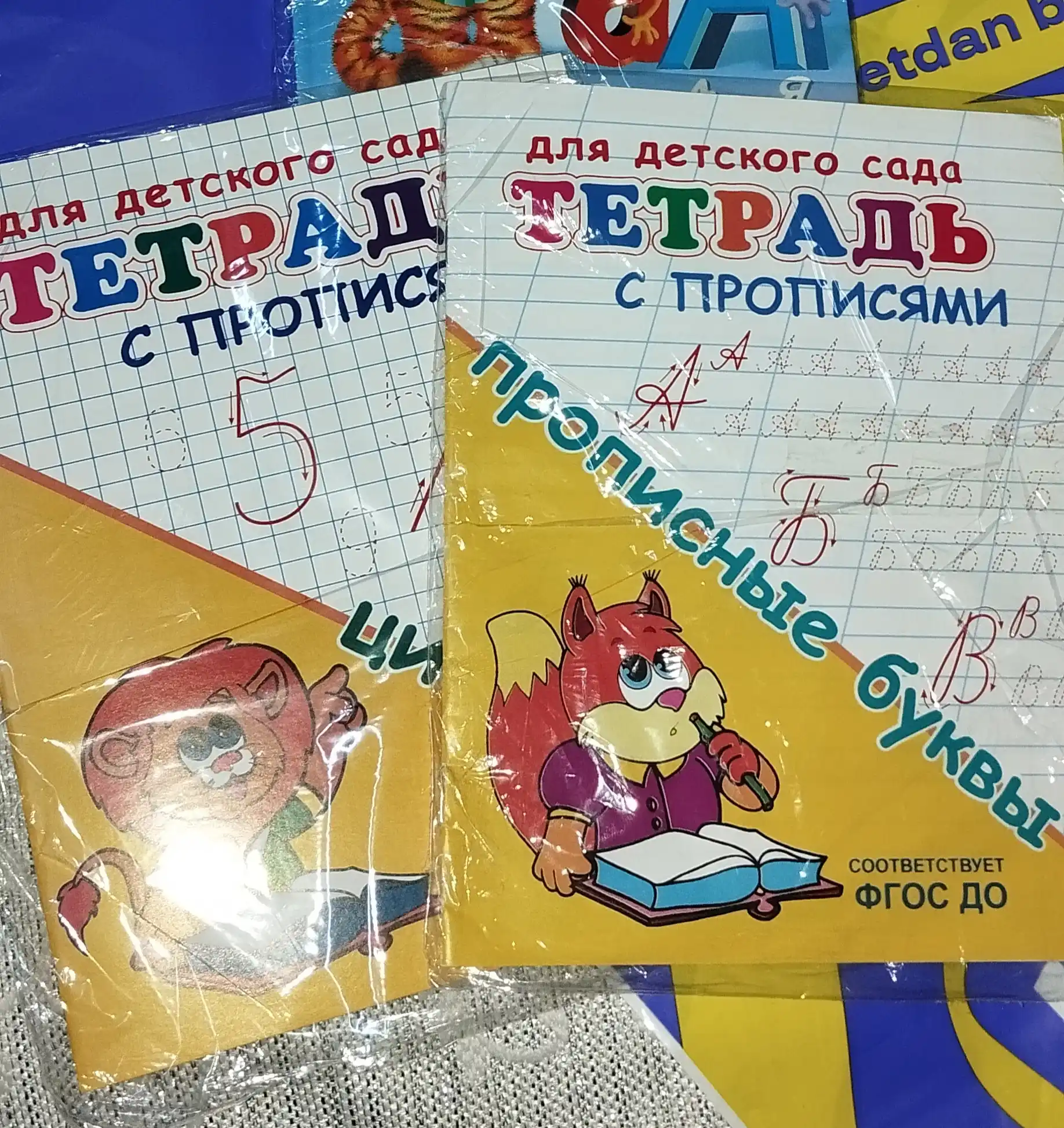 Набор из 5 штук, тетрадь с прописями, прописные буквы