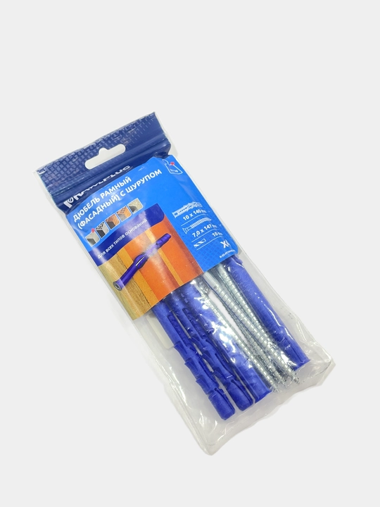 Dyubel ramli, fasadli, vintlimoq bilan, 10 * 140 mm, 4 dona qutida, 237 kg