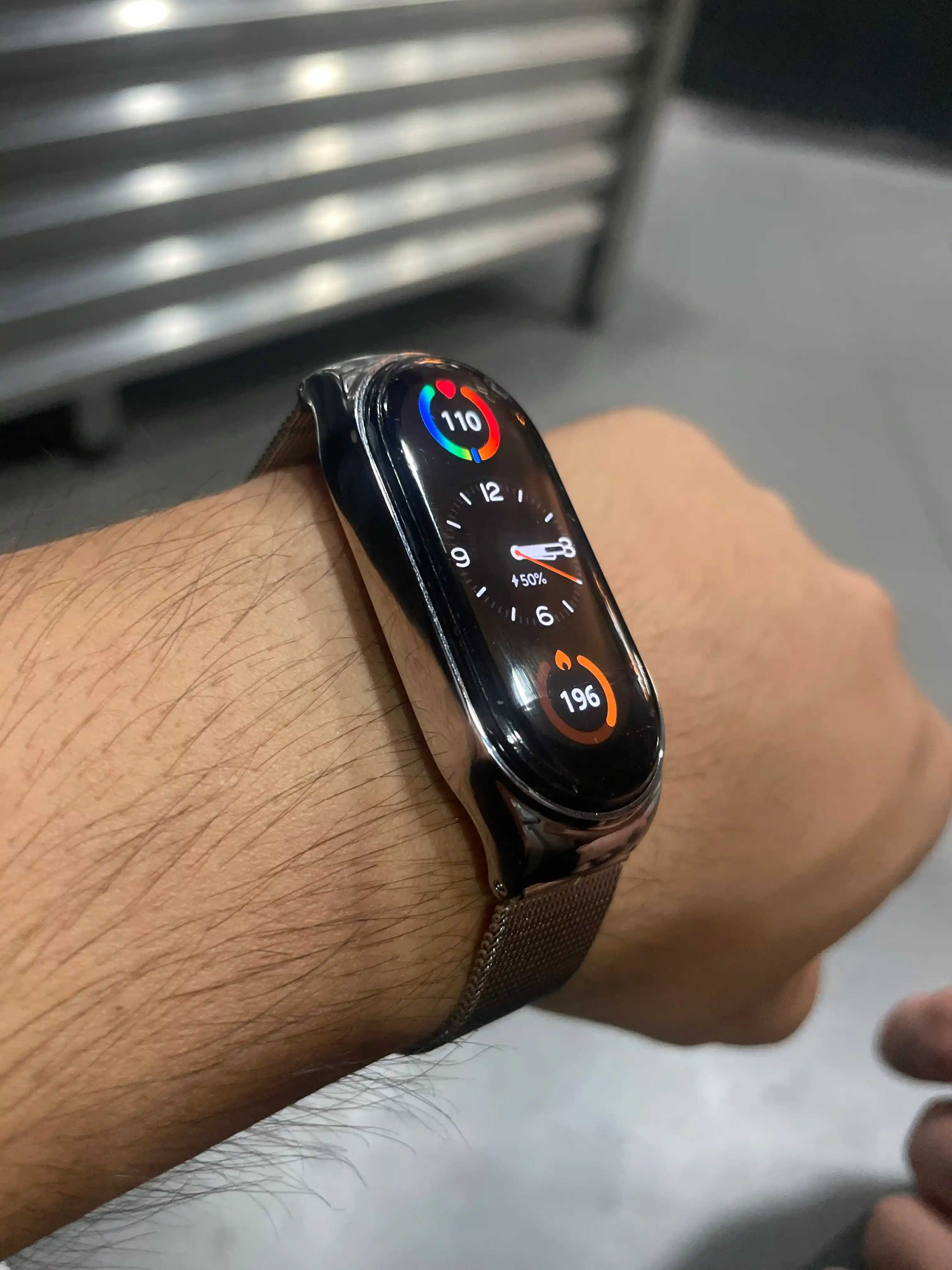 Ремешок для Xiaomi Mi Band 3/4/5/6/7/8, металлический, миланская петля