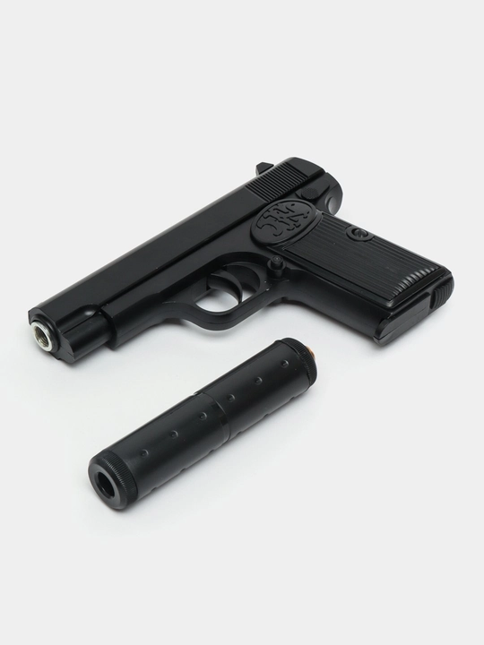 Metall to'pponcha K112-S, C.55, C2, o'yinchoq pistolet glushitel bilan