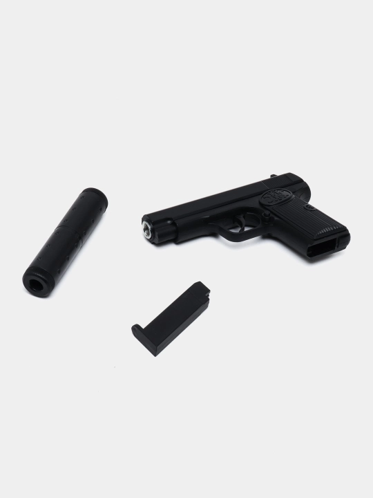 Metall to'pponcha K112-S, C.55, C2, o'yinchoq pistolet glushitel bilan