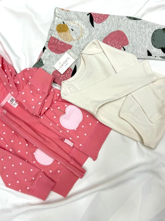 Боди Carter's для младенцев, комплект из 3 шт, 100% ХБ, 3-24 месяца, весна-лето-осень