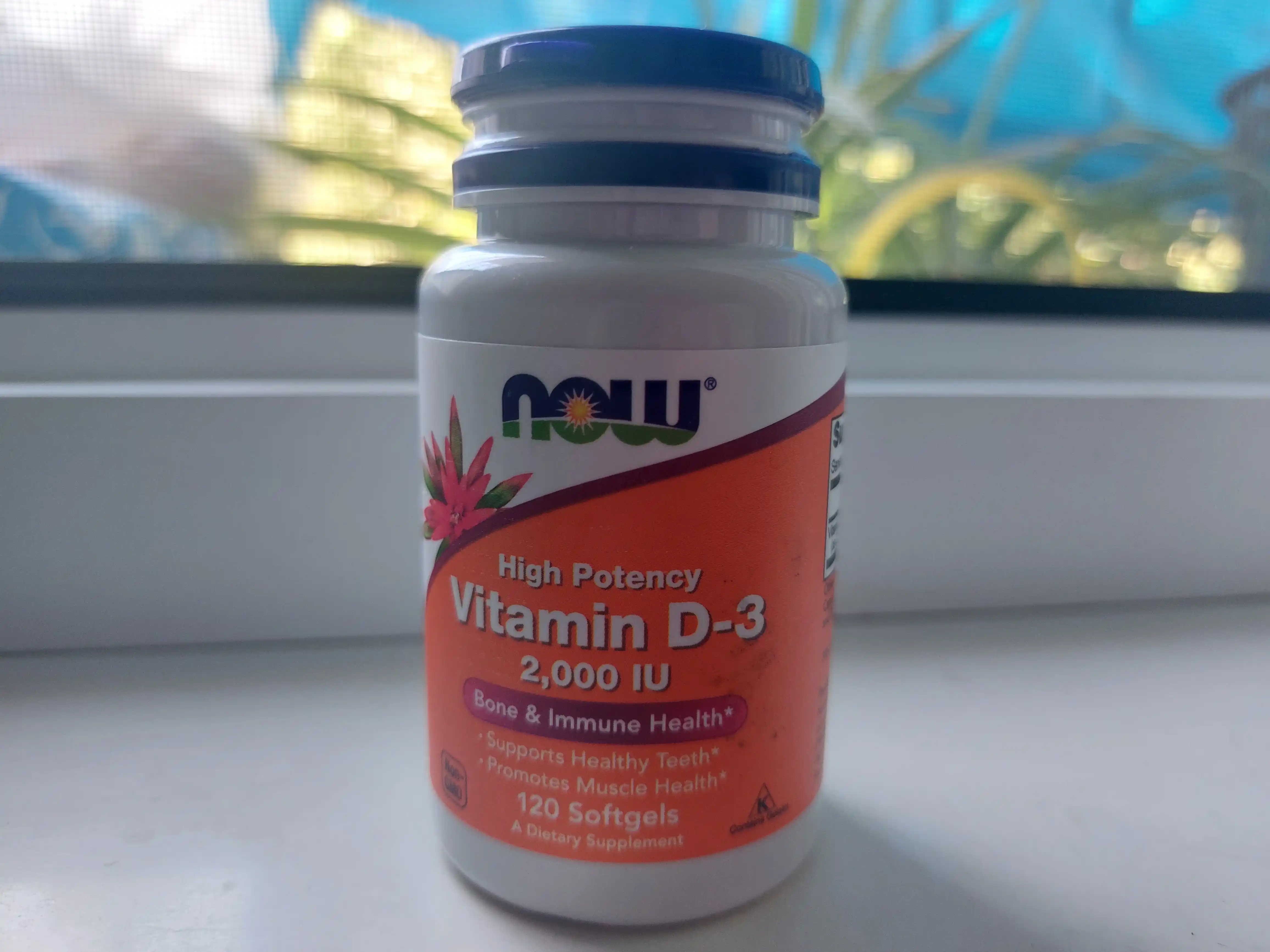 Vitaminlar D3 Now Foods, 2000 IU, 50 mkg, 120 kapsula