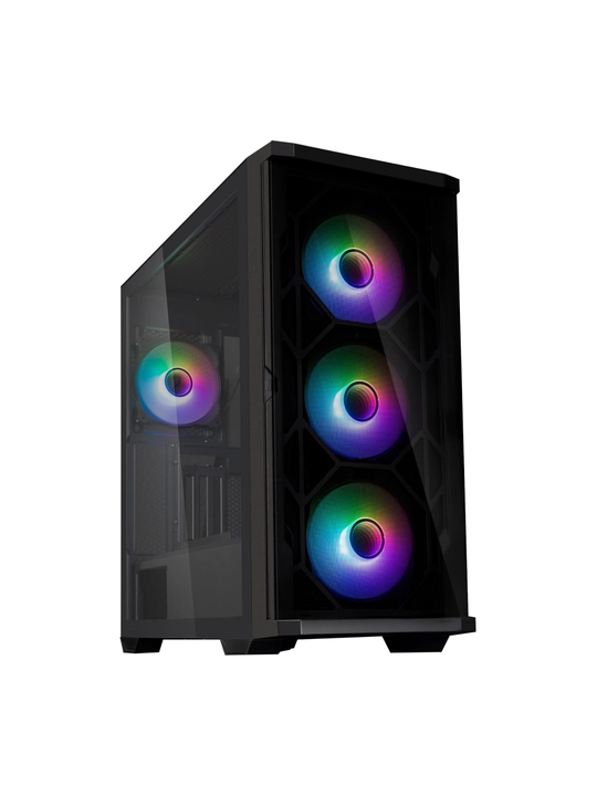 Zalman Z10 Duo kompyuter korpusi, RGB, 4 ventilyator to'plamda, Mesh paneli + shisha