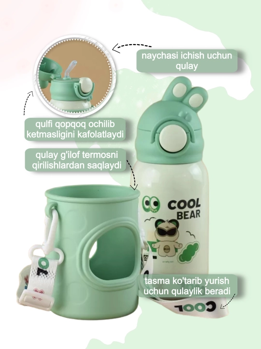 Bolalar uchun termos naychali, 550 ml, 650 ml, 680 ml - 