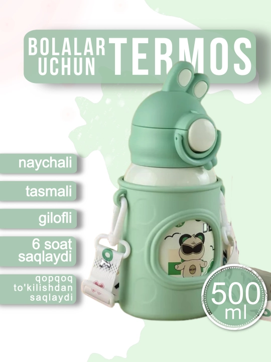 Bolalar uchun termos naychali, 550 ml, 650 ml, 680 ml