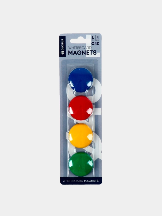 Magnitlar to'plami Globus MS40, rangli, 40 mm, 4 dona