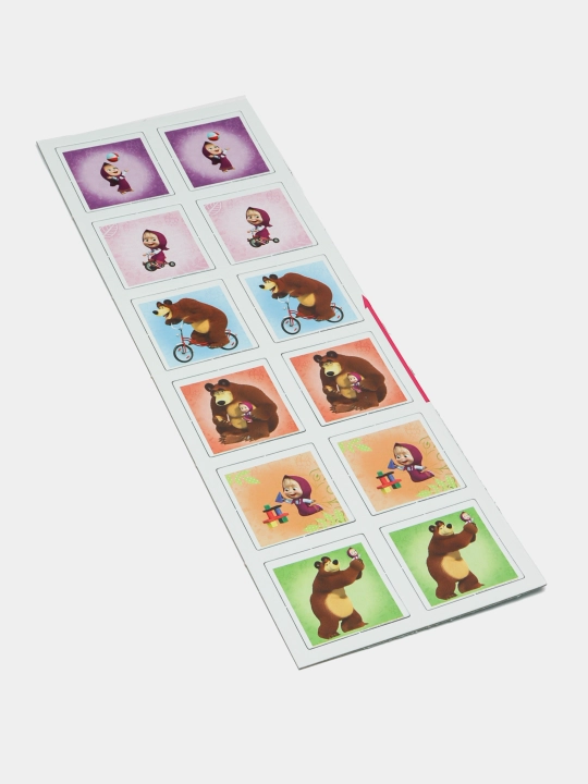 Stol o'yini Step puzzle Memori Masha va Ayiq Animakkord