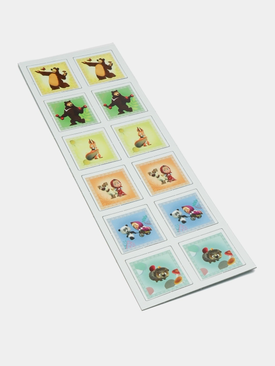 Stol o'yini Step puzzle Memori Masha va Ayiq Animakkord
