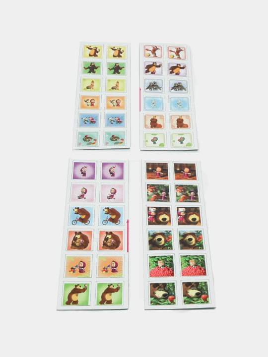 Stol o'yini Step puzzle Memori Masha va Ayiq Animakkord