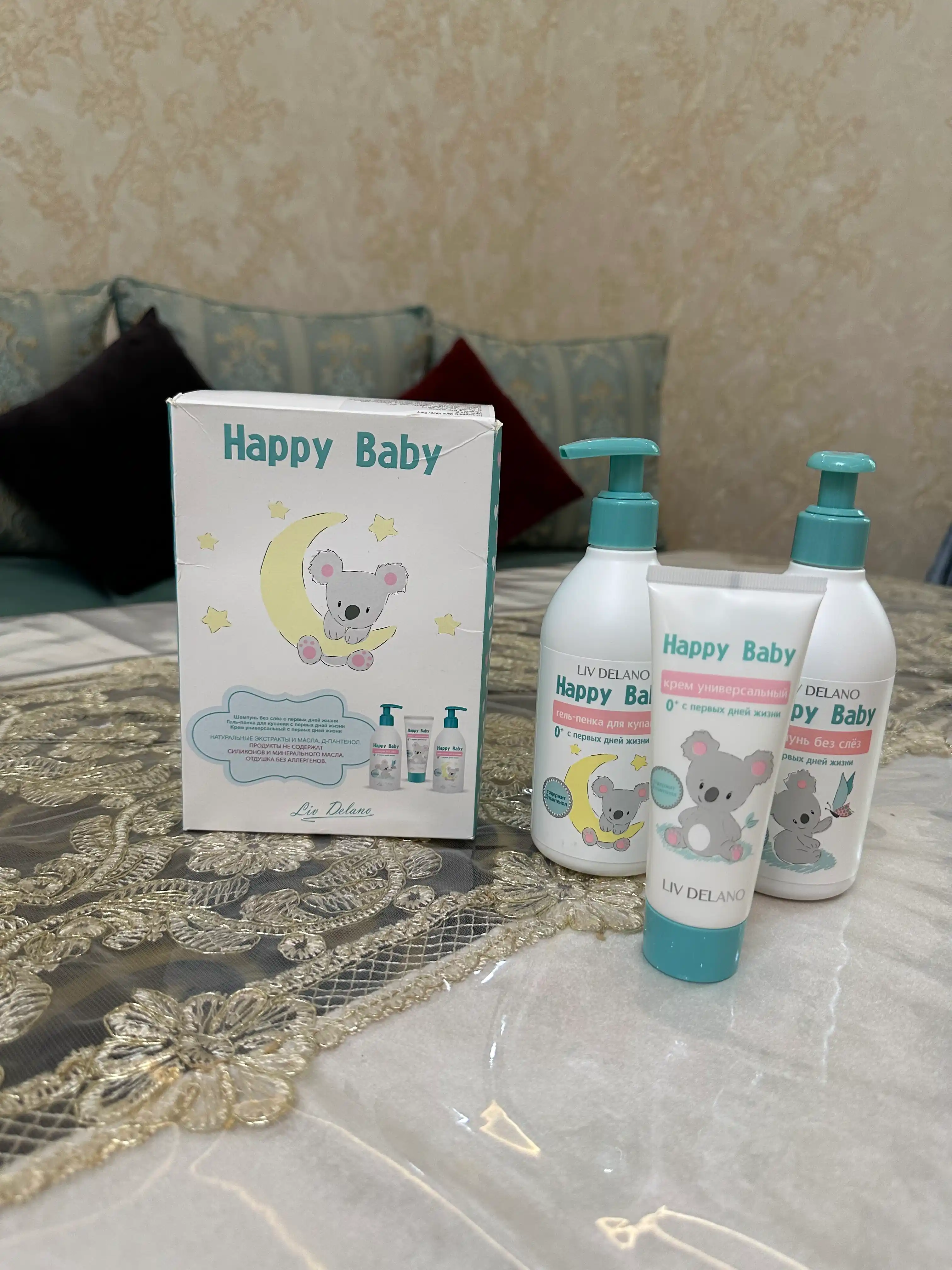Набор для детей Liv Delano Happy Baby, шампунь, гель-пенка, крем, 0+  уход