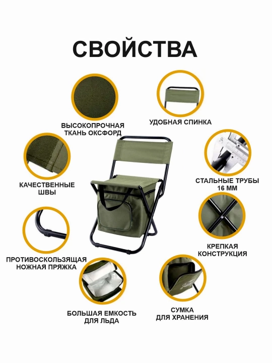 Стул складной туристический, сумка для рыбалки
