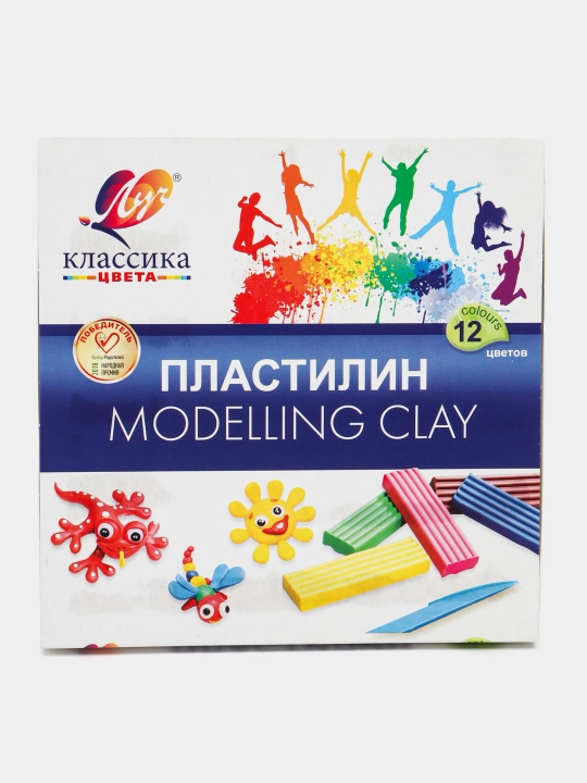 Пластилин детский "Классика" детский 12 цветов