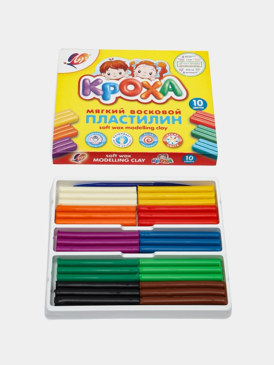 Пластилин мягкий "Кроха" 10 цветов - 