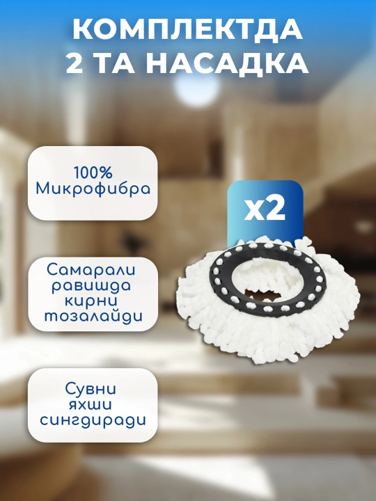 Shvabra, avtomatik siqish moslamali
