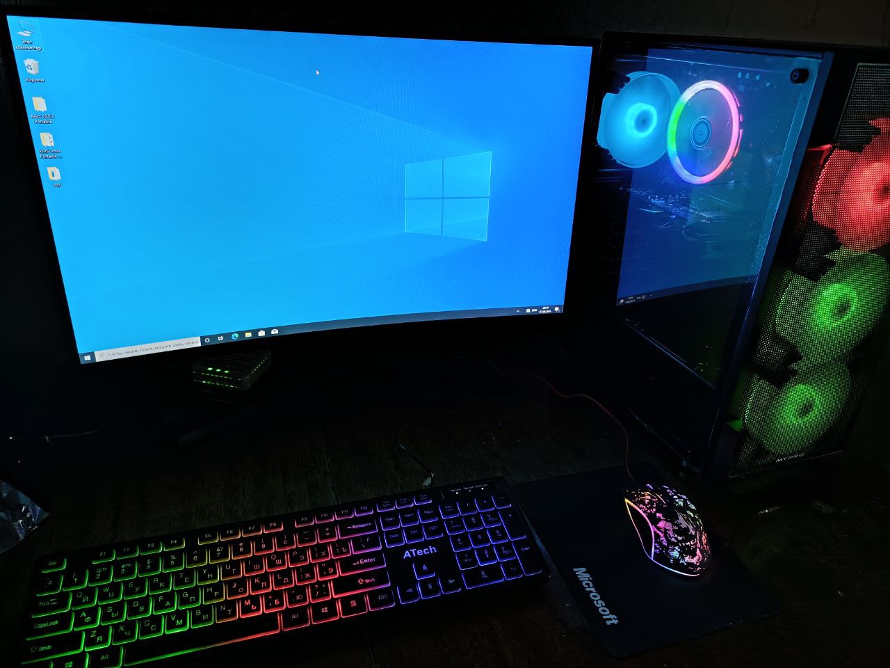 Tizimli blok "MyPRO", monitor 240hz, Intel Core i3 - 12100f / 16 GB DDR4 / Rx580 - 8 Gb video karta
