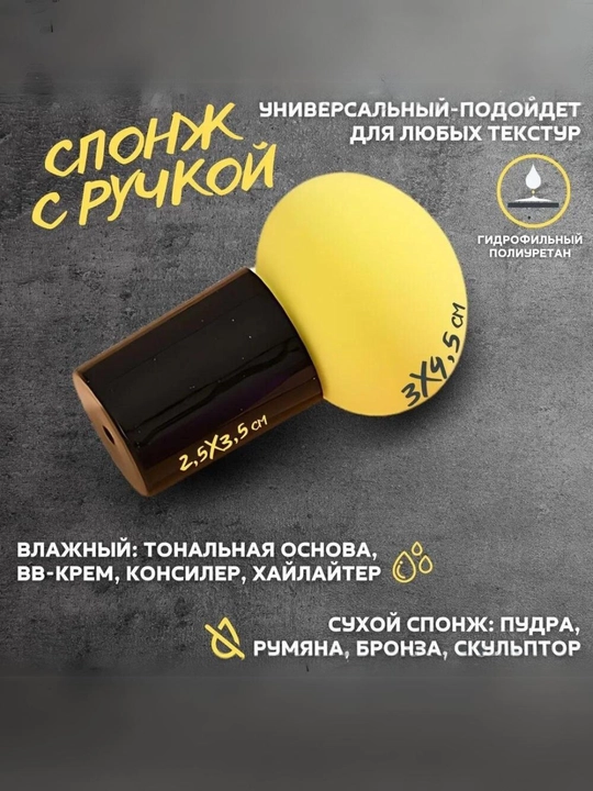 Набор косметических губок 4 в 1 с дорожным футляром