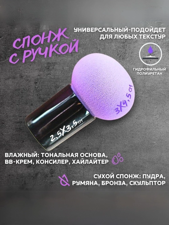 Набор косметических губок 4 в 1 с дорожным футляром