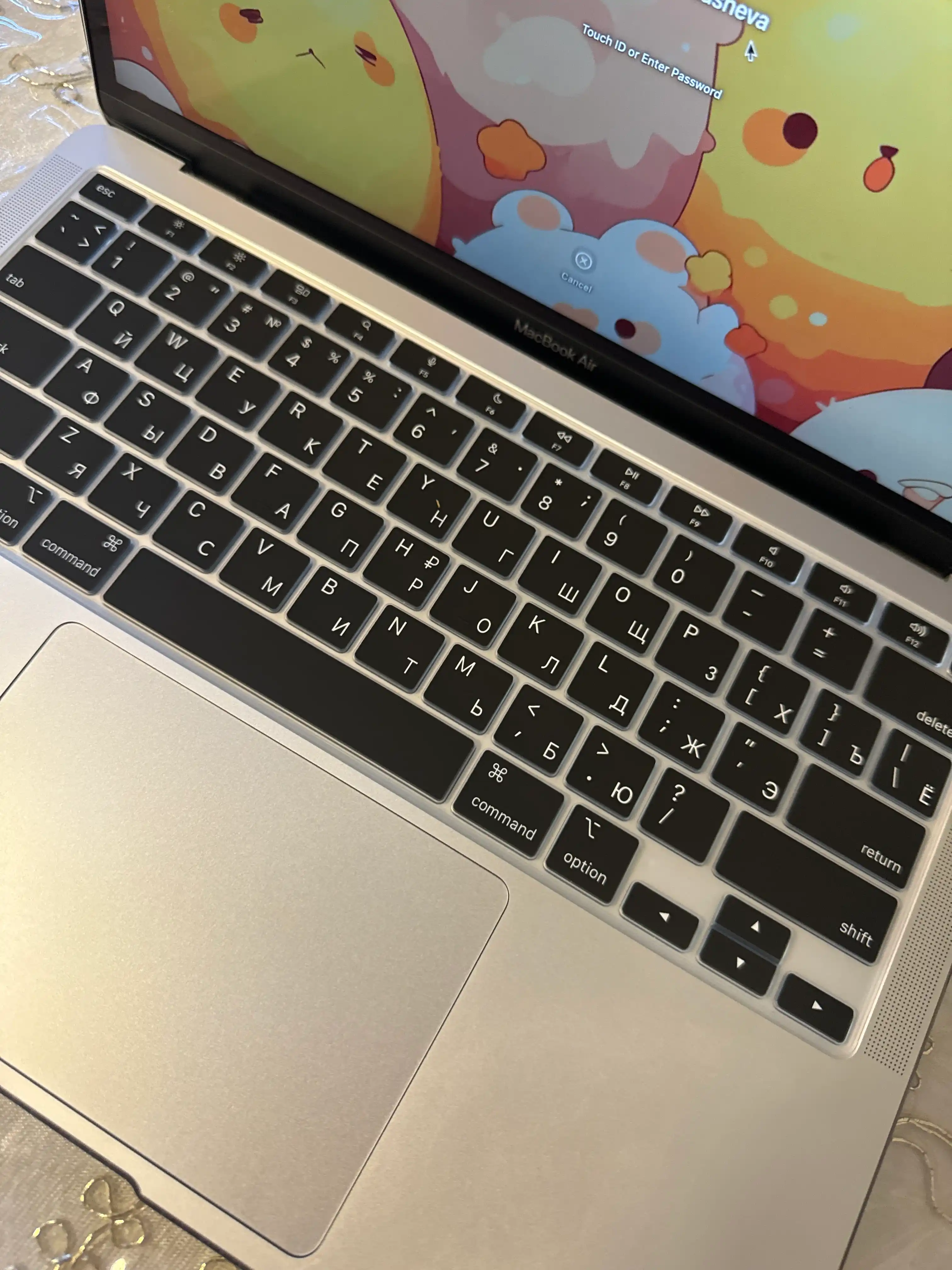 Накладка на клавиатуру для MacBook, Rus/Eng, русский