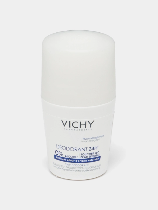 Дезодорант гипоаллергенный, VICHY Dry Touch - Roll-On, 24 часа, 50 мл