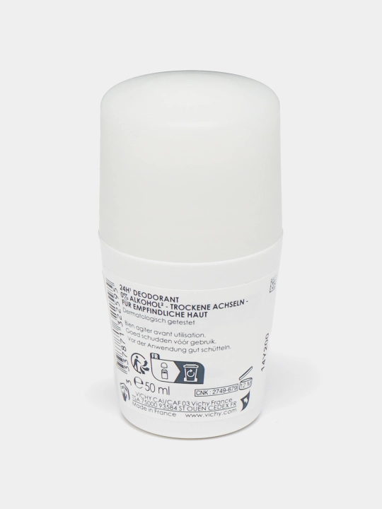 Дезодорант гипоаллергенный, VICHY Dry Touch - Roll-On, 24 часа, 50 мл