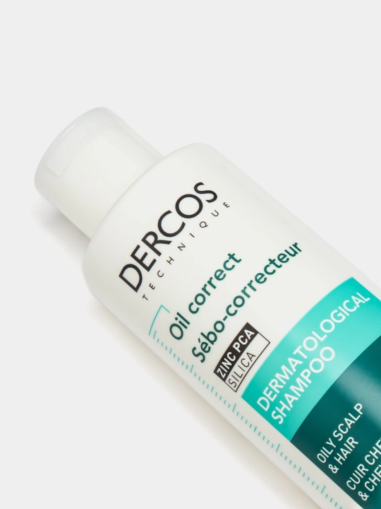 Shampunni parvarish qilishni tartibga solish, Vichy DERCOS TECHNIQUE OIL CONTROL, yog'li bosh terisi uchun, 200ml