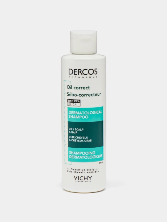 Shampunni parvarish qilishni tartibga solish, Vichy DERCOS TECHNIQUE OIL CONTROL, yog'li bosh terisi uchun, 200ml
