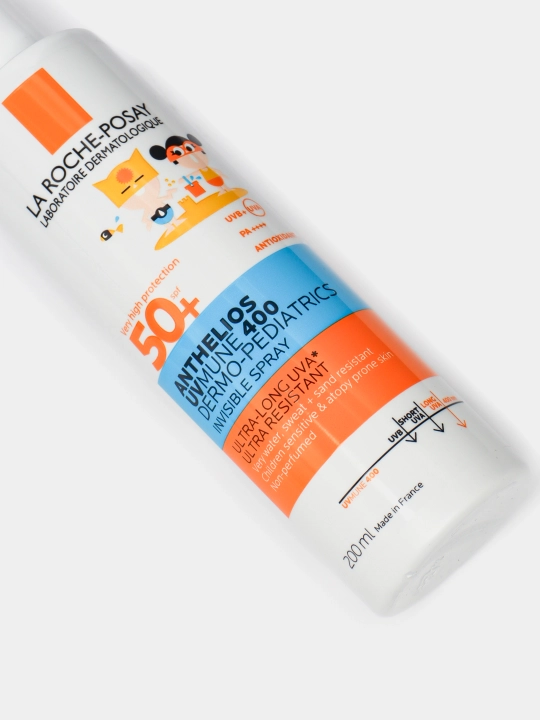 Yuz va tana uchun quyoshdan himoya qiluvchi chaqaloq spreyi, LA ROCHE-POSAY ANTHELIOS UVMUNE 400, SPF 50+ / PPD 27, 200ml
