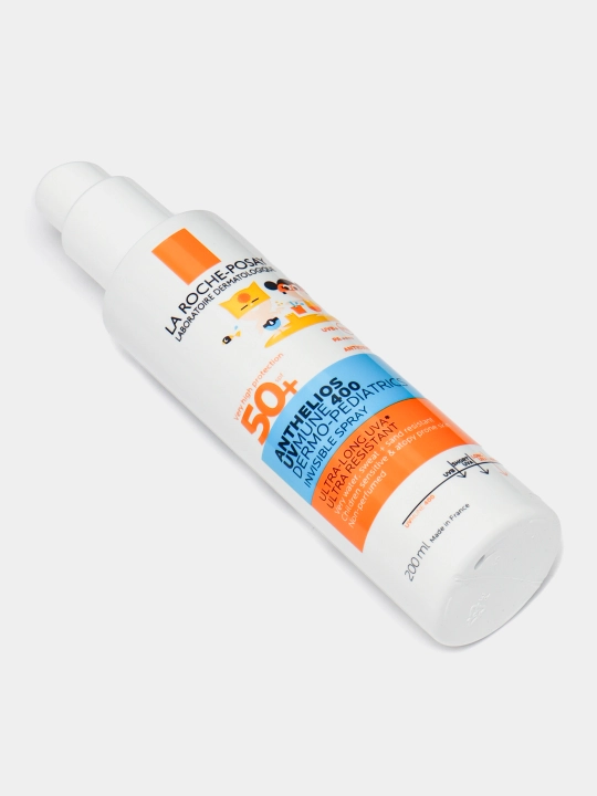 Yuz va tana uchun quyoshdan himoya qiluvchi chaqaloq spreyi, LA ROCHE-POSAY ANTHELIOS UVMUNE 400, SPF 50+ / PPD 27, 200ml