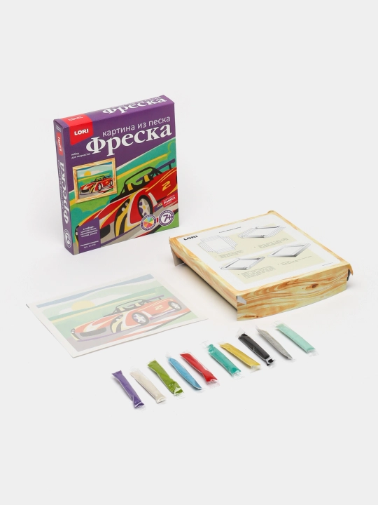 Фреска, Картина из песка "Гоночная машина" Кп-070 - 
