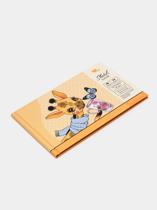 Sketchbook 7BC, 197x124 mm, 24 varaq, bo'sh varaqlar, mat laminatsiya dizayni 21550 - 