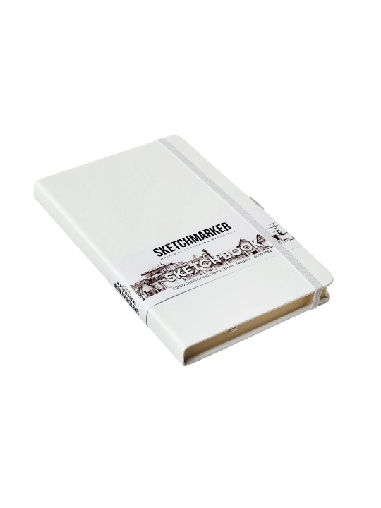 Блокнот для зарисовок Sketchmarker в твердой обложке, 140 г/м2, 13 x 21 см, черно-белый - 
