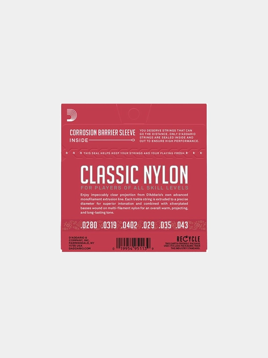 Gitara uchun klassik neylon torlar to'plami D'ADDARIO EJ27N