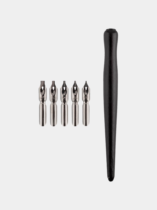 Набор перьев с держателем Vista-Artista Littera VPH-05, 16.8 см, 5 шт