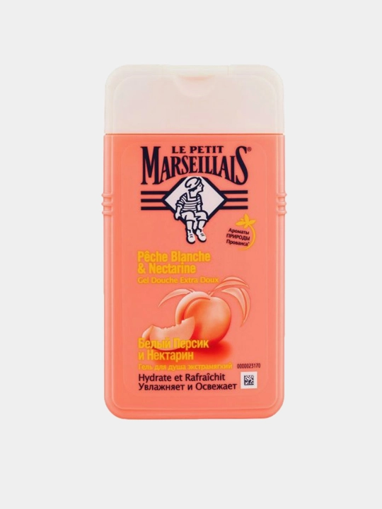 Gel dush uchun Le Petit Marseillais, oq shaftoli va nektarin, 250 ml