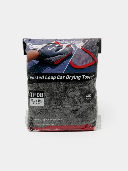 Автополотенце-микрофибра быстрая сушка TWISTED LOOP CAR DRYING TOWEL TONYIN, 40*60 см