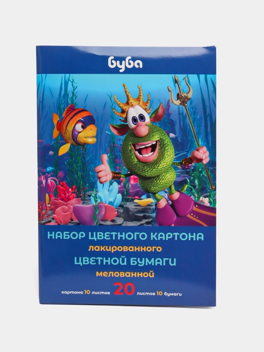 Набор цветного лак. картона и цветной мел. 20л 10цв.+10цв А4ф  20НКБ4-30113 q0000047967 - 