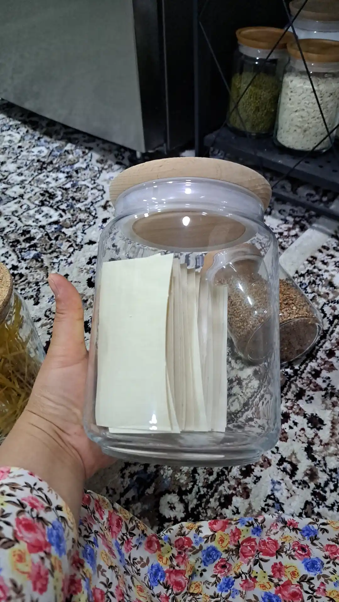 Стеклянная банка для сыпучих продуктов с деревянной крышкой Luminarc, 6 объемов на выбор