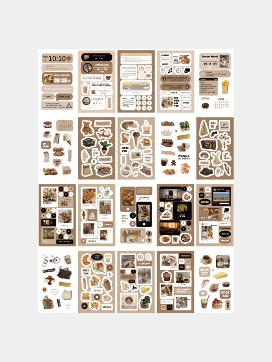 Kantselyariya stikerlari, scrapbooking uchun stikerlar - 