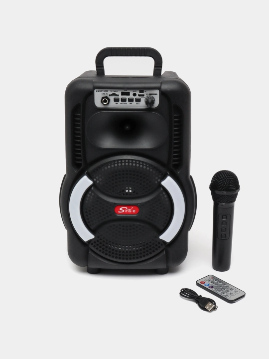 Karaoke kolonka, sabvufer, mikrofon, pult balandlik, 70 sm, 112 sm - 