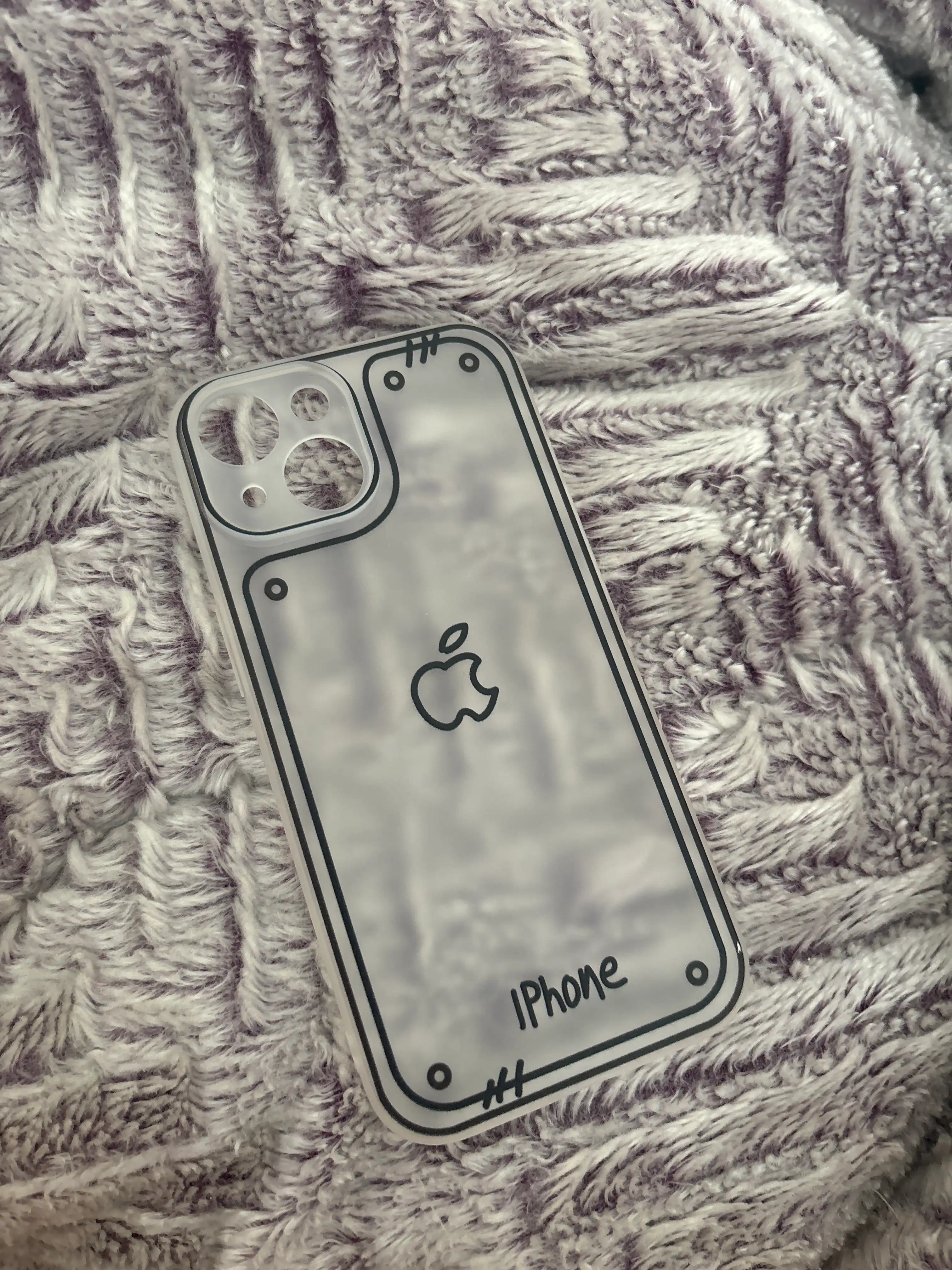 Yupqa matli silikon g'ilof, iPhone 12, 13, 14, 15, 16 Pro, ProMax uchun