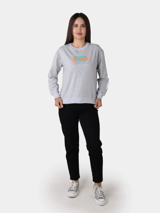 Ayollar paxtali svitshot – iliq, yumshoq, universal L-XL