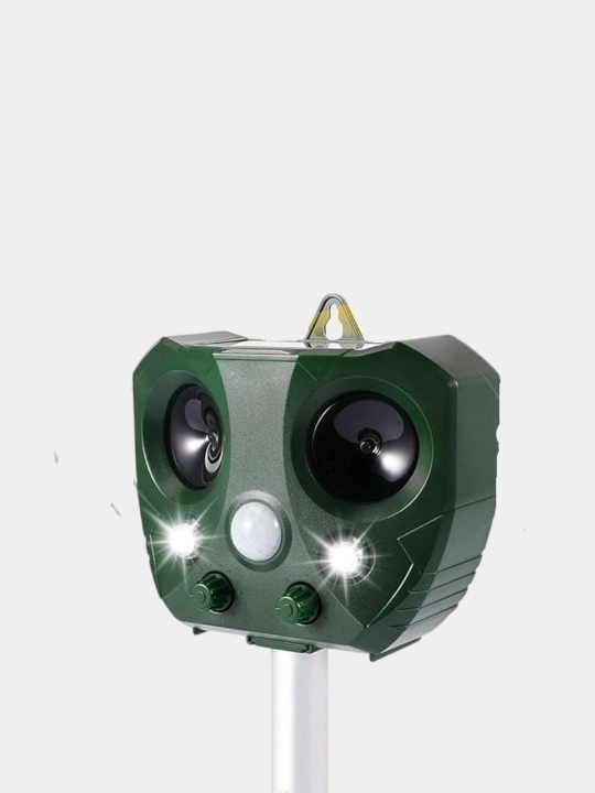 Ultrasonic repeller of birds, animals on solar batteries